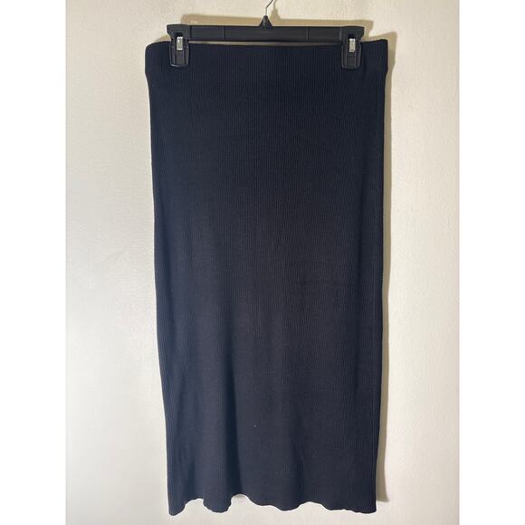 Rachel Roy Black Ripped Sweater Skirt Sz L - Picture 2 of 2